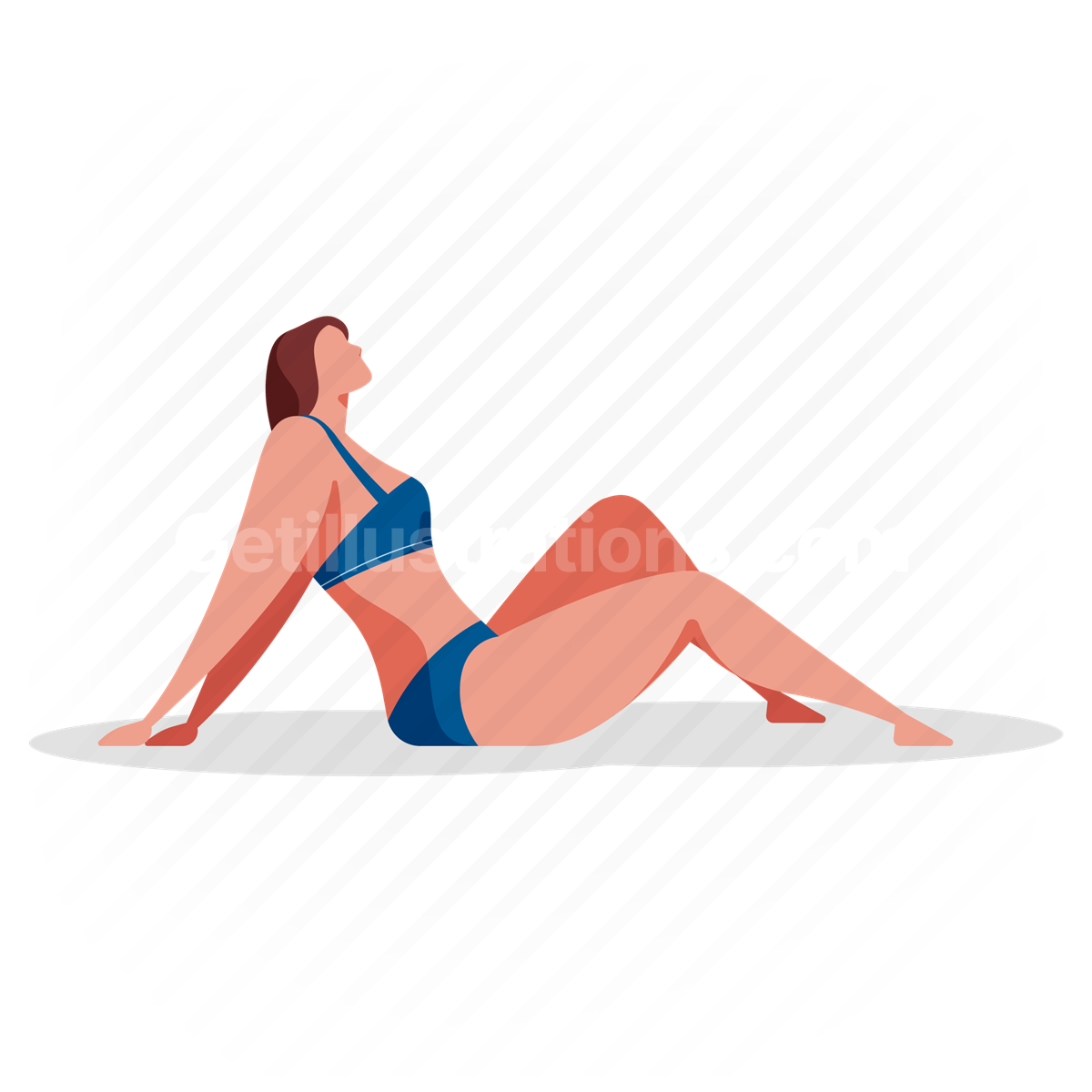 sun bathing, woman, bikini, bathing suit